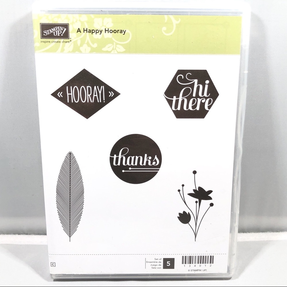 Stampin’ Up! A HAPPY HOORAY Stamps Set (5 stamps)  Item 134012